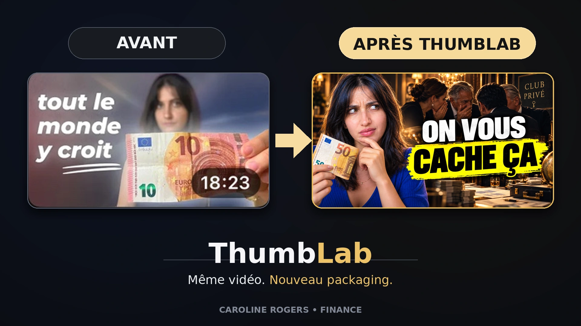 Avant et après : vidéo finance, de tout le monde y croit à On vous cache ça